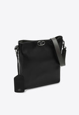 Valentino VLogo Locker Leather Shoulder Bag Black 5Y0B0C95XSK/P_VALE-0NO