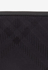 Burberry Zip-Around Checkered Wallet Black 8080725 A1189-BLACK