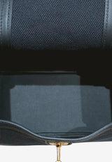 Mini Lindy 20 II in Black Canvas and Swift Leather with Gold Hardware