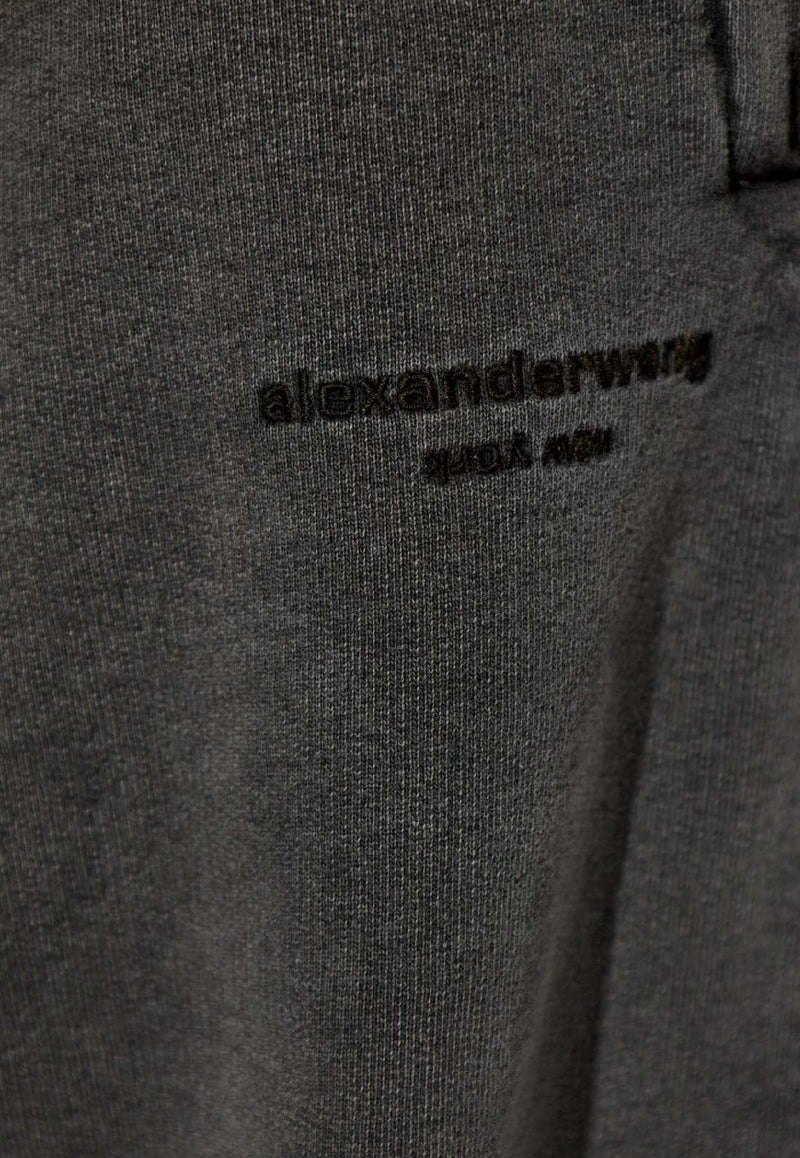 Straight-Leg Faded Track Pants