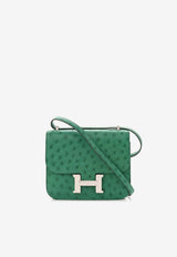 Constance 18 in Vert Vertigo Ostrich Leather with Palladium Hardware