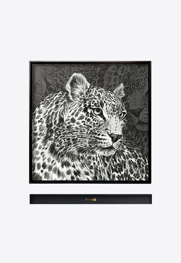 TAITÙ Wild Spirit Leopard Square Tray Monochrome 6-13-1