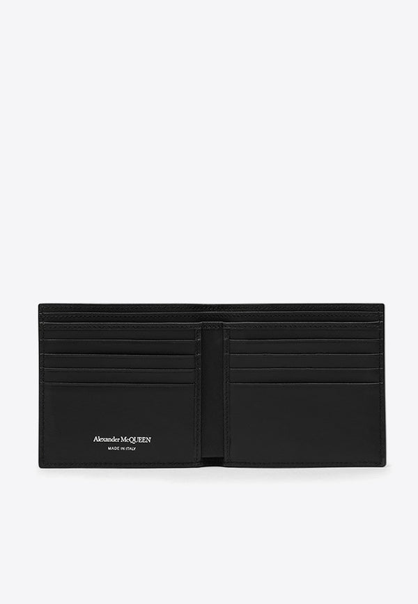Alexander McQueen Studded Bi-Fold Leather Wallet Black 6021371AAQ2/O_ALEXQ-1000