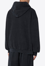 Martine Rose Logo Screen Print Hooded Sweatshirt Black 602JS01002CCO/P_MARTI-BLK