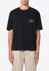 Martine Rose Logo Patch Crewneck T-shirt Black 603JE01002BCO/P_MARTI-BLK