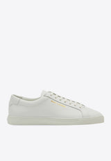 Saint Laurent Andy Leather Low-Top Sneakers White 6068310M500/P_YSL-9030