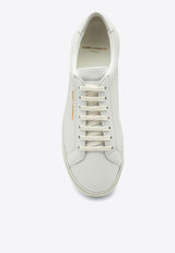 Saint Laurent Andy Leather Low-Top Sneakers White 6068310M500/P_YSL-9030