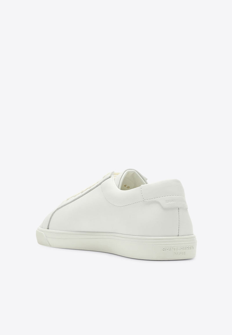 Saint Laurent Andy Leather Low-Top Sneakers White 6068310M500/P_YSL-9030