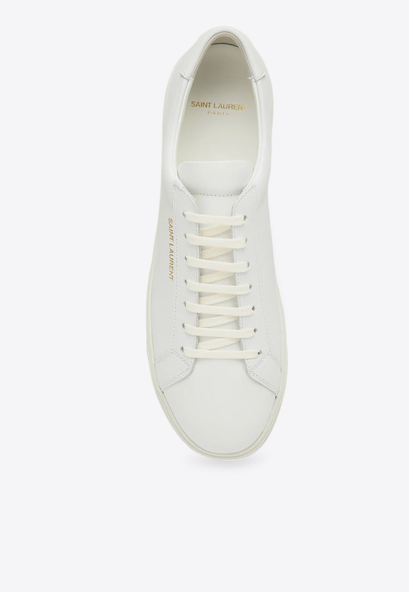 Saint Laurent Andy Leather Low-Top Sneakers White 6068330M500/P_YSL-9030