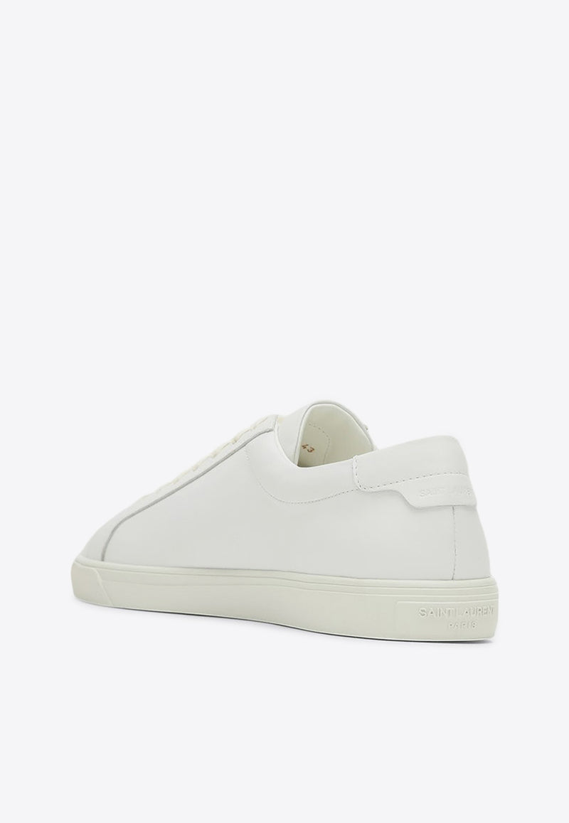 Saint Laurent Andy Leather Low-Top Sneakers White 6068330M500/P_YSL-9030