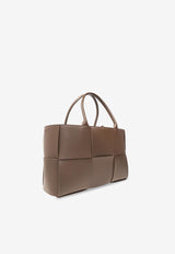 Bottega Veneta Medium Arco Intrecciato Top Handle Bag 609175VCQC2 2560 Brown