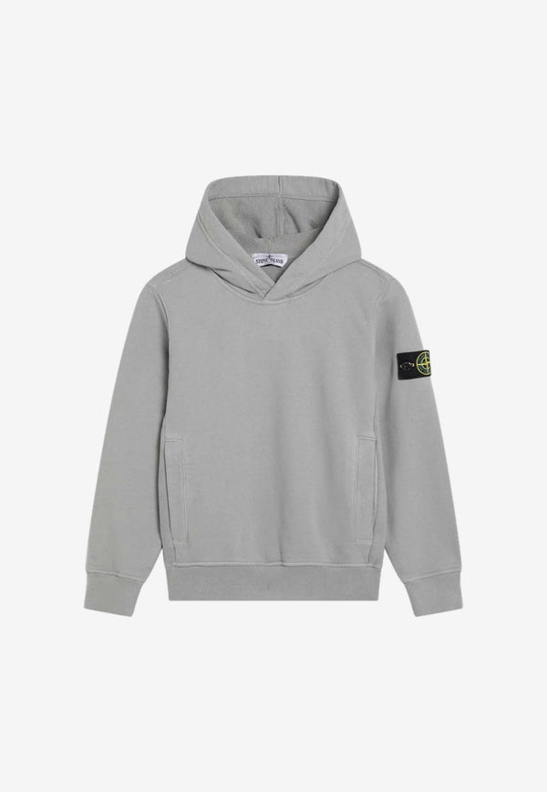 Stone Island Junior Boys Compass Patch Hoodie Gray 6100004S0A20/R_STONE-V0064