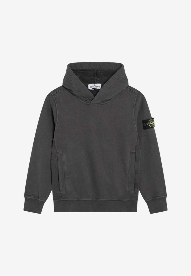 Stone Island Junior Boys Compass Patch Hoodie Gray 6100004S0A20/R_STONE-V0065