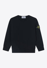 Stone Island Junior Boys Compass Patch Sweatshirt Black 6100011-BS0040/Q_STONE-V0029