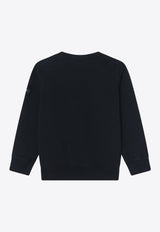 Stone Island Junior Boys Compass Patch Sweatshirt Black 6100011-BS0040/Q_STONE-V0029