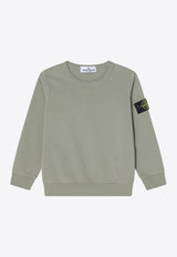 Stone Island Junior Boys Compass Patch Sweatshirt Green 6100011-BS0040/Q_STONE-V0068