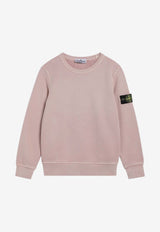 Stone Island Junior Boys Logo Patch Sweatshirt Pink 6100019S0045/R_STONE-V0180