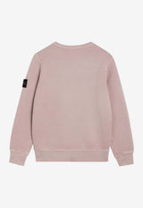Stone Island Junior Boys Logo Patch Sweatshirt Pink 6100019S0045/R_STONE-V0180