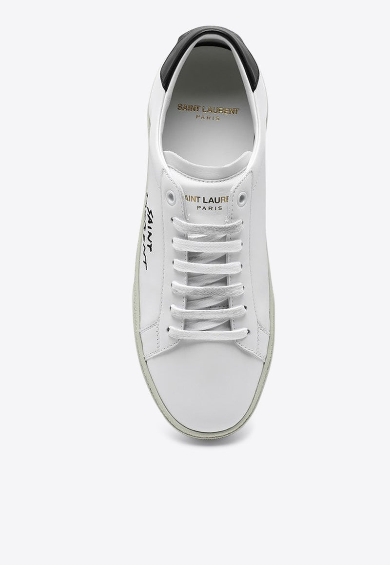 Saint Laurent SL/06 Embroidered Low-Top Sneakers White 610649AABEE/P_YSL-9061