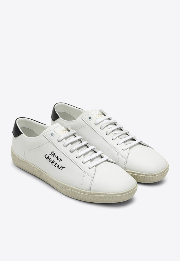 Saint Laurent SL/06 Leather Low-Top Sneakers White 610685AABEE/Q_YSL-9061