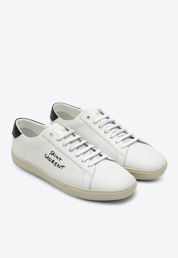 Saint Laurent Court SL/06 Leather Low-Top Sneakers White 610685AABEE_YSL-9061