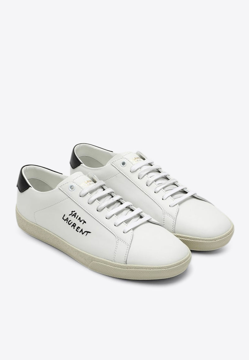Saint Laurent Court SL/06 Leather Low-Top Sneakers White 610685AABEE_YSL-9061