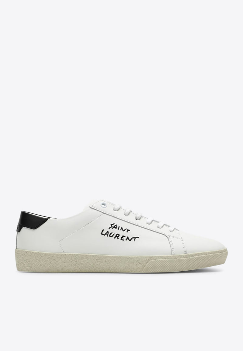 Saint Laurent Court SL/06 Leather Low-Top Sneakers White 610685AABEE_YSL-9061