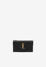 Saint Laurent Cassandre Matelassé Cardholder  Black 612808BOW01/R_YSL-1000