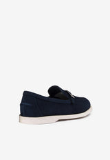 Le Silla Yacht Suede Loafers 6132D020MGPPVEL 109 Blue