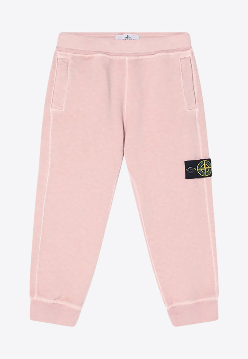 Stone Island Junior Boys Compass Patch Track Pants Pink 6200001-BS0060/Q_STONE-V0182