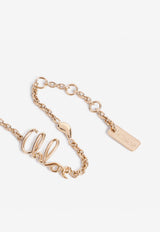 Brass Bracelet with Logo-Charm