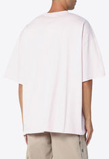 Martine Rose Logo Print Oversized T-shirt Pink 621JE01101ECO/P_MARTI-PNK