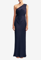 Shona Joy La Lune Gathered One-Shoulder Maxi Dress 6242453_NAVY