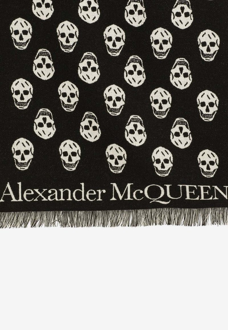 Alexander McQueen Reversible Skull Wool Scarf 6244254226Q/N_ALEXQ-1078