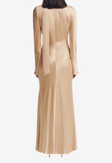Shona Joy La Lune Plunged Maxi Dress 6253502_GOLD