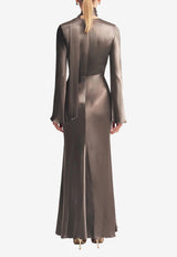 Shona Joy La Lune Plunged Maxi Dress 6253502_GREY