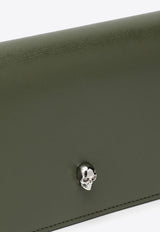Alexander McQueen Skull Leather Chain Clutch Green 6320311AAPE/O_ALEXQ-2527