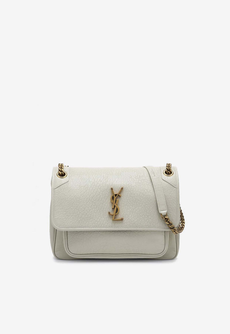 Saint Laurent Medium Niki Grained Leather Shoulder Bag Cream 633178AACYT/O_YSL-9207