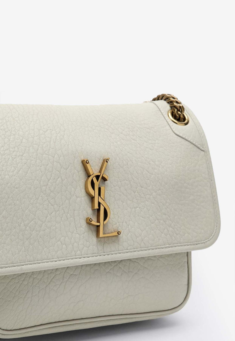 Saint Laurent Medium Niki Grained Leather Shoulder Bag Cream 633178AACYT/O_YSL-9207