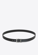 Saint Laurent Cassandre Leather Belt Black 634440BRM0E_YSL-1000