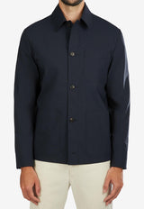 Slowear Linen Button-Up Overshirt Blue 63I623_BLUE