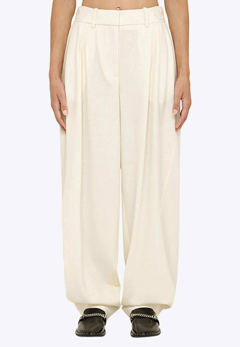 Stella McCartney Wool Baggy Pants White 6401383CU750/N_STELL-9200