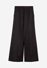 Stella McCartney Wide-Leg Tailored Wool Pants Brown 6402063CU703/P_STELL-2011