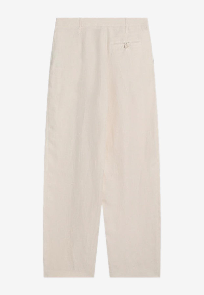 Stella McCartney Tailored Linen-Blend Wide Pants Off-white 640254STA49/Q_STELL-9210