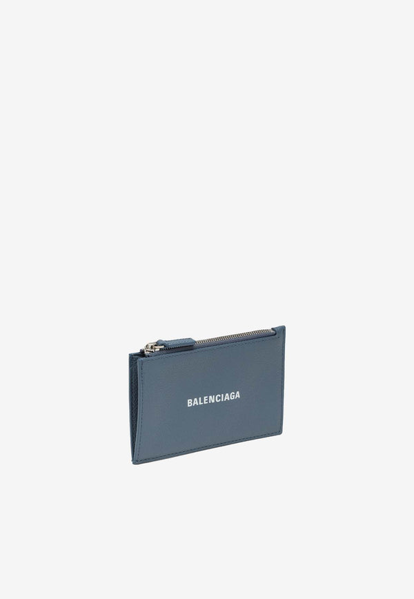 Balenciaga Logo-Printed Leather Cardholder Light blue 6405351IZI3/N_BALEN-4791
