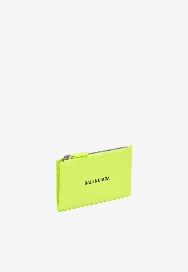 Balenciaga Leather Logo Zipped Cardholder Yellow 6405352UQ13/N_BALEN-7260