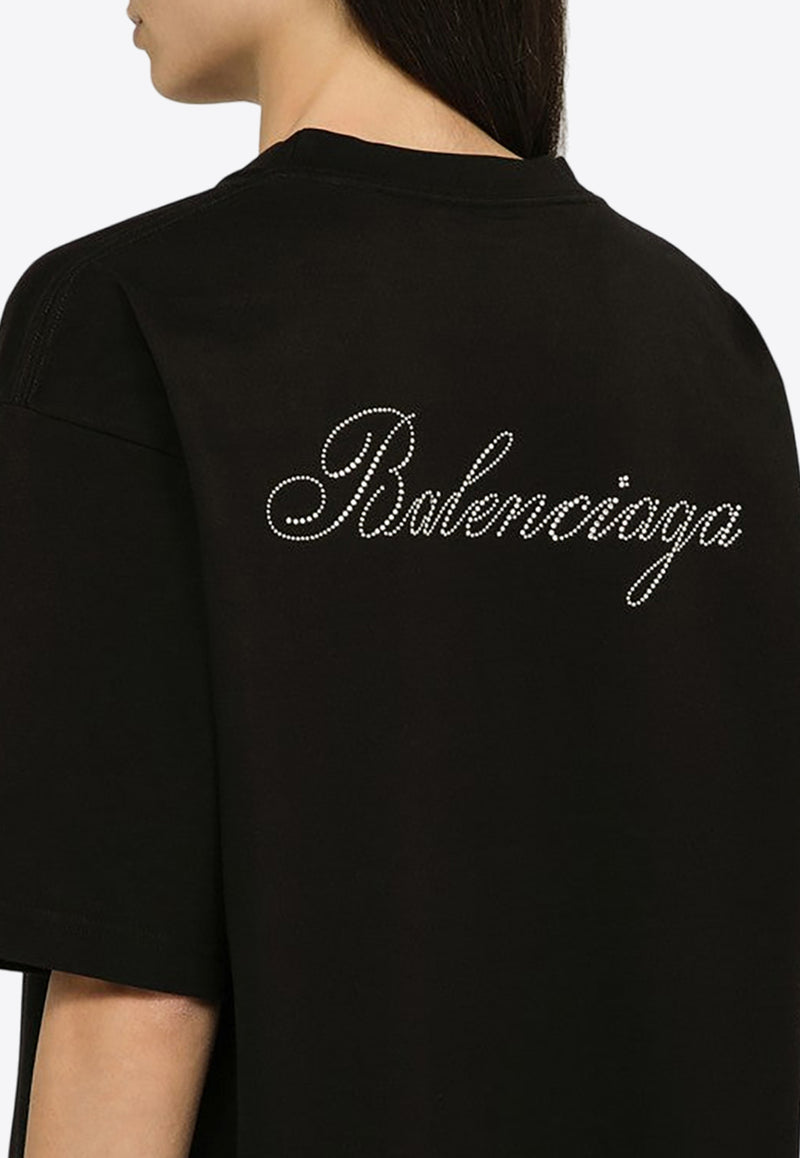 Balenciaga Oversized Crewneck T-shirt 641655TPVP7/O_BALEN-1000