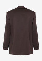 Double-Breasted Silk Blazer