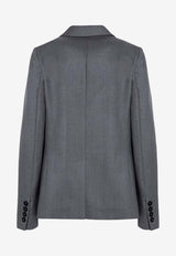 Stella McCartney Single-Breasted Wool Blazer Gray 6500943CU703/P_STELL-1264