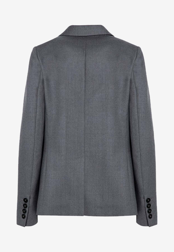 Stella McCartney Single-Breasted Wool Blazer Gray 6500943CU703/P_STELL-1264